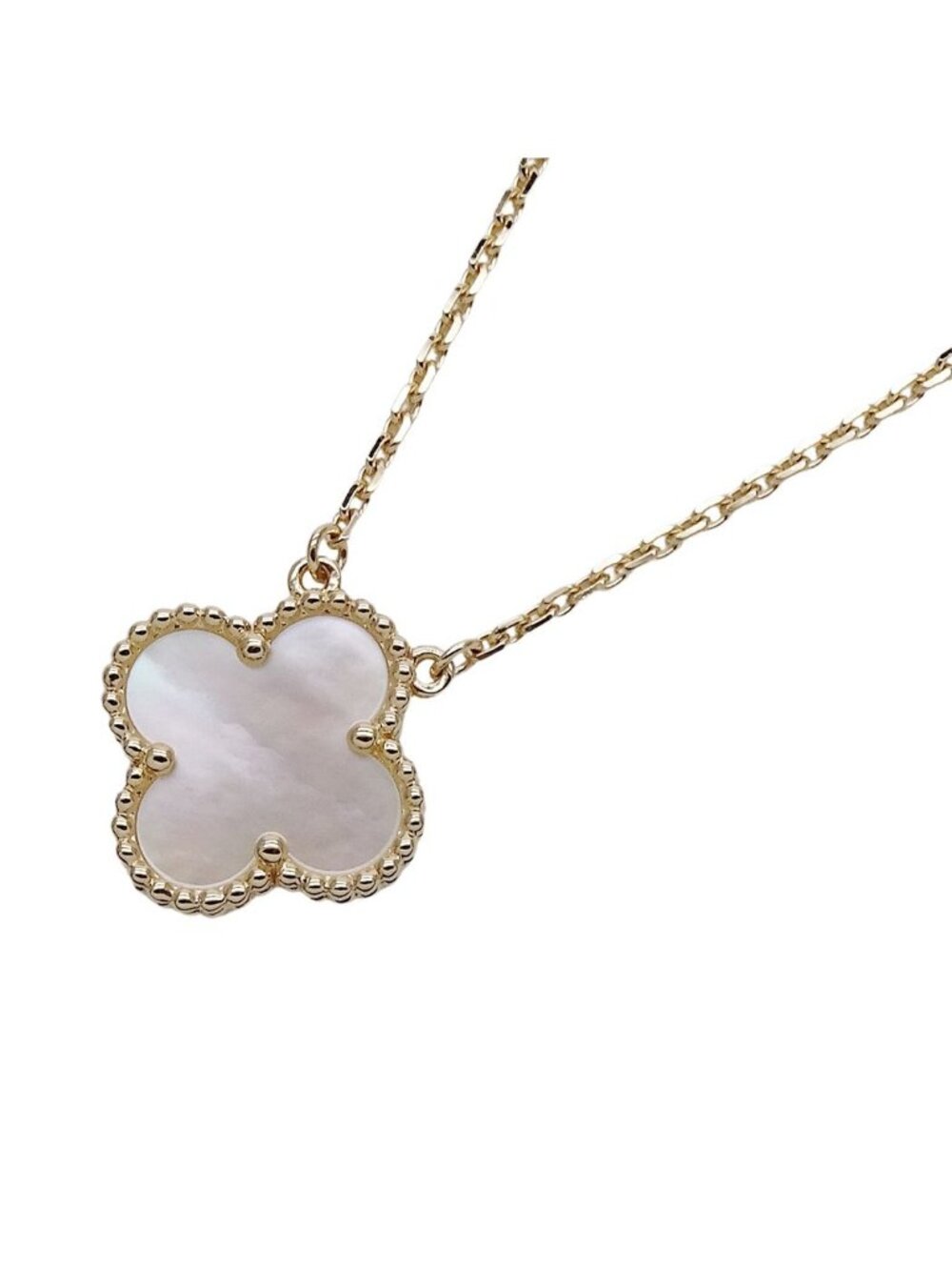 Van Cleef & Arpels Necklace Vintage Alhambra 18k Gold Mother Observation Pearl